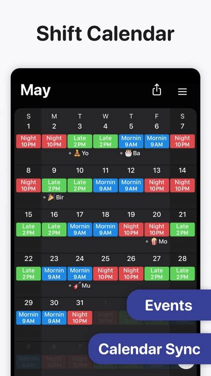 Supershift Shift Work Calendar .